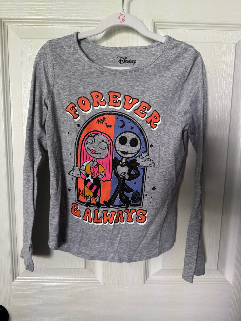 Disney The Nightmare Before Christmas Jack Skellington Sally Long Sleeve Shirt